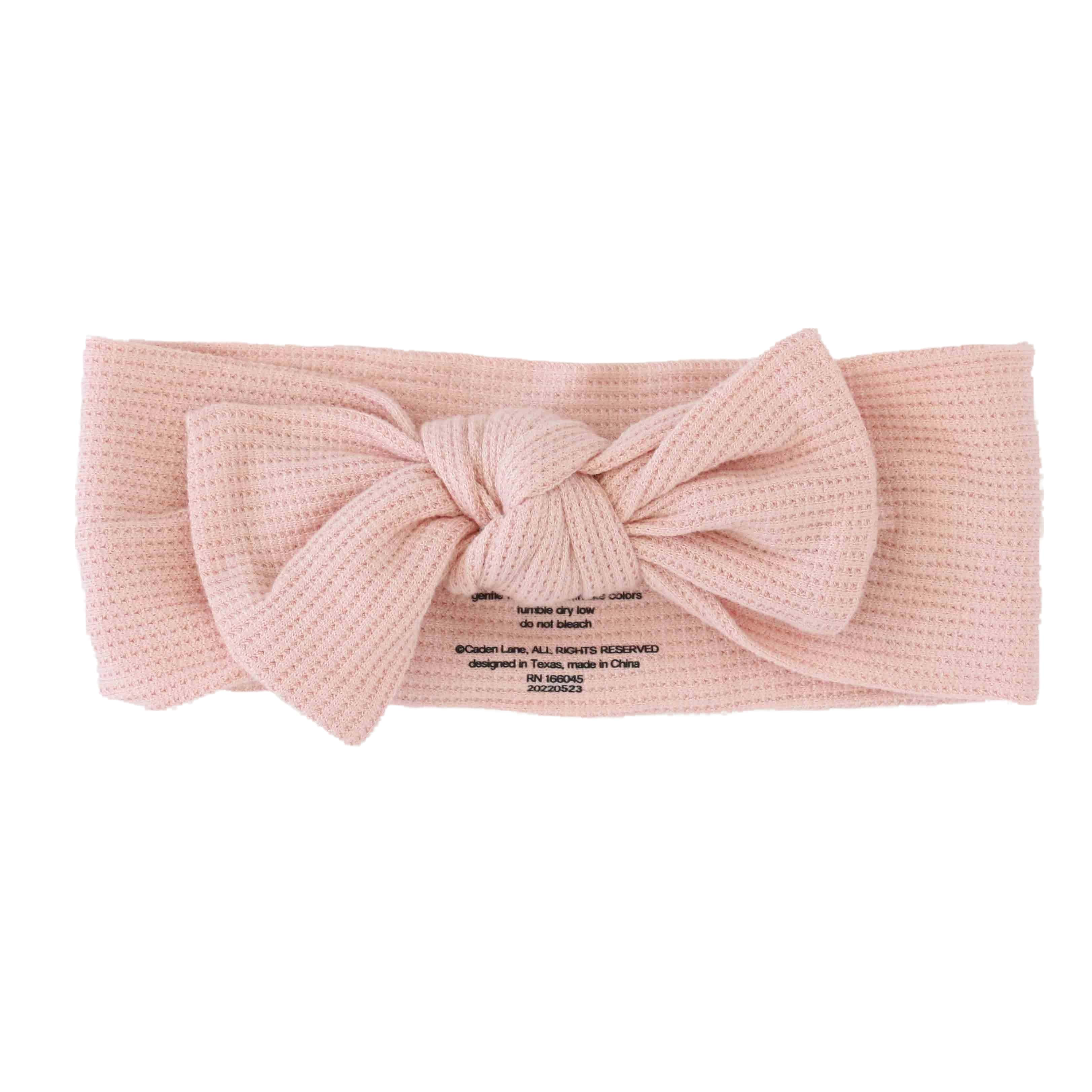 Bamboo Waffle Knit Large Bow Headwraps