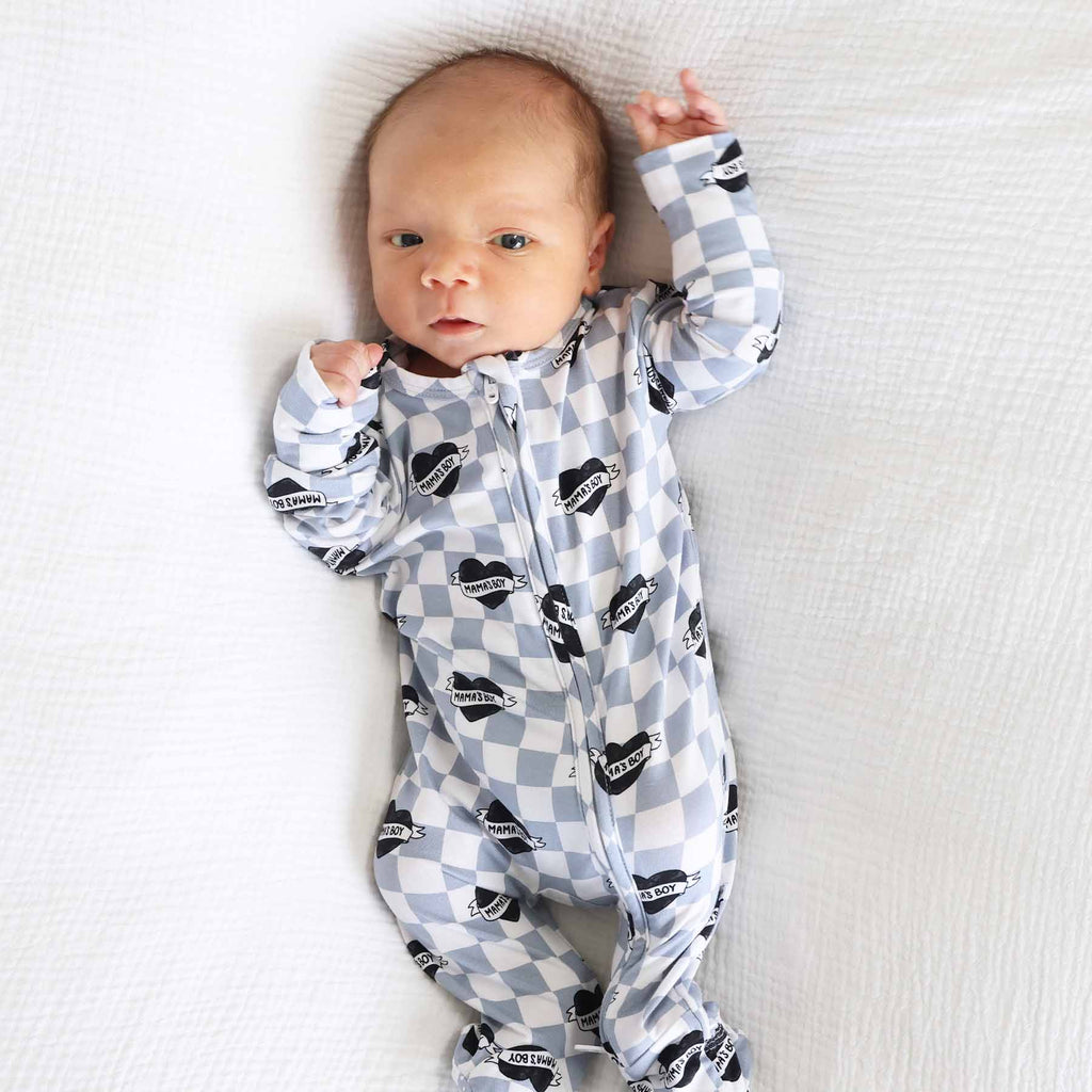 Mama's Boy Zipper Footie