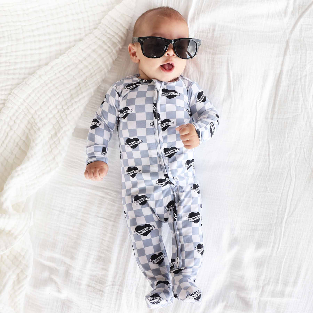 Mama's Boy Zipper Footie