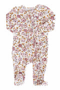 Mauvelous Meadow Ruffle Zipper Footie