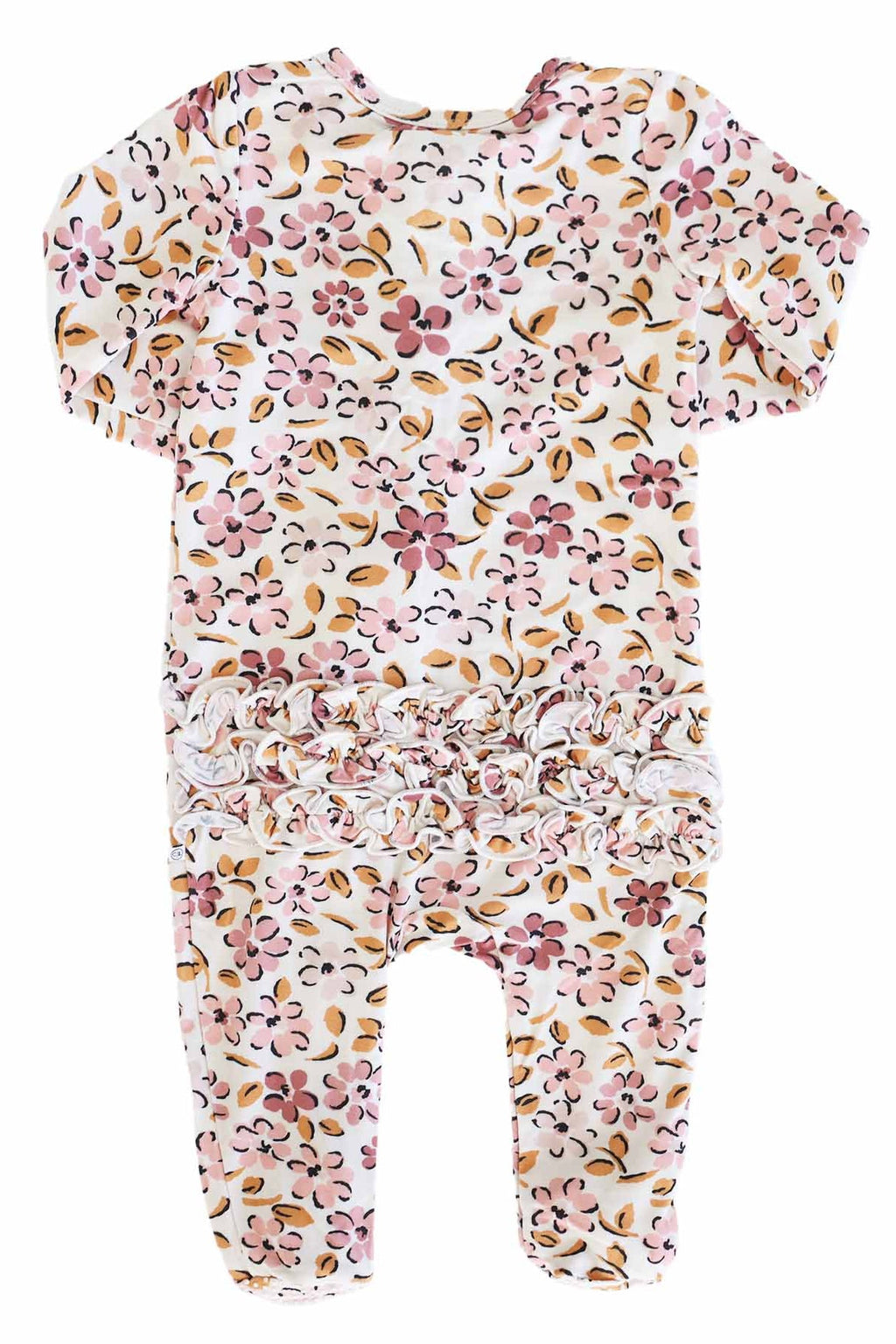 Mauvelous Meadow Ruffle Zipper Footie
