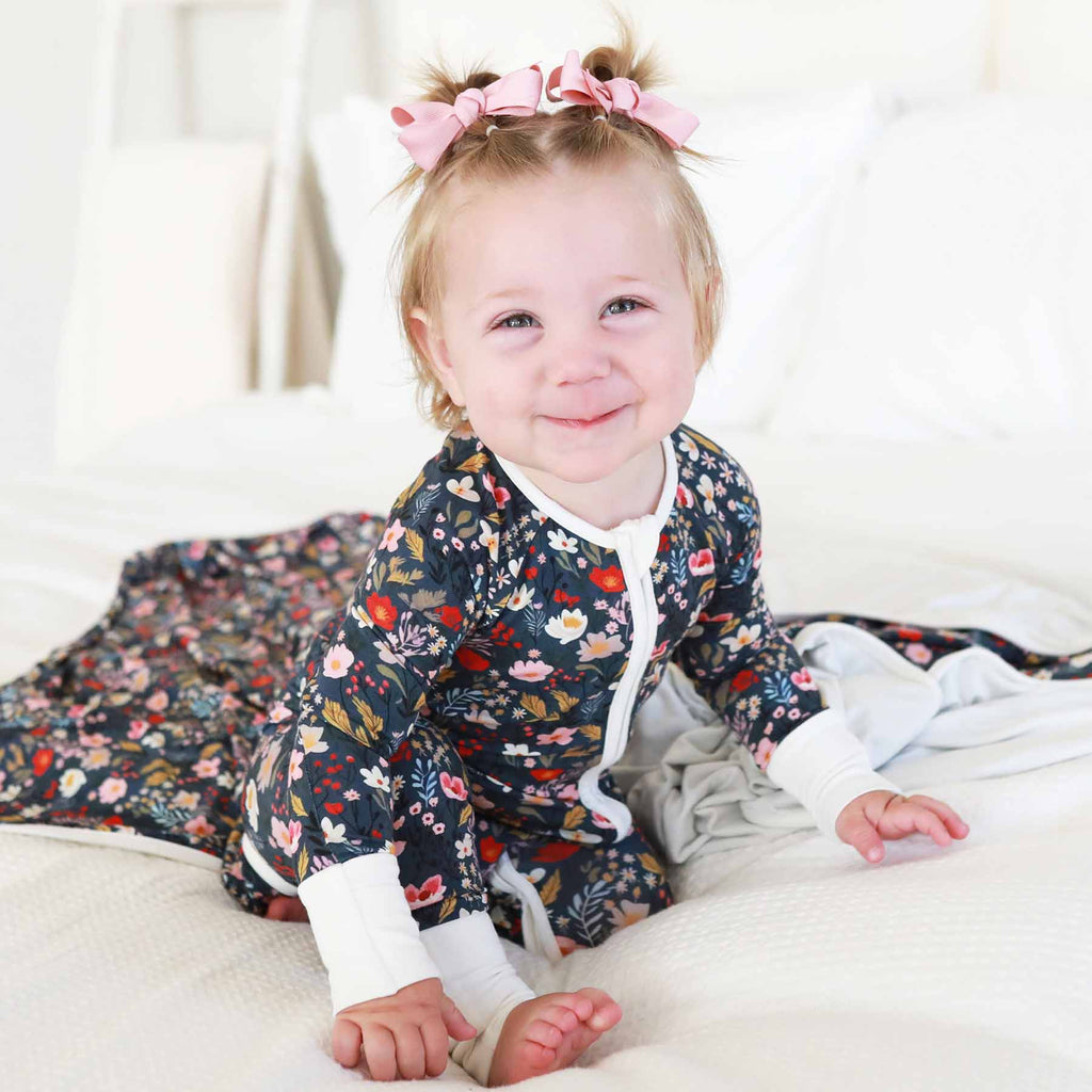 Midnight Meadow Convertible Zip Romper