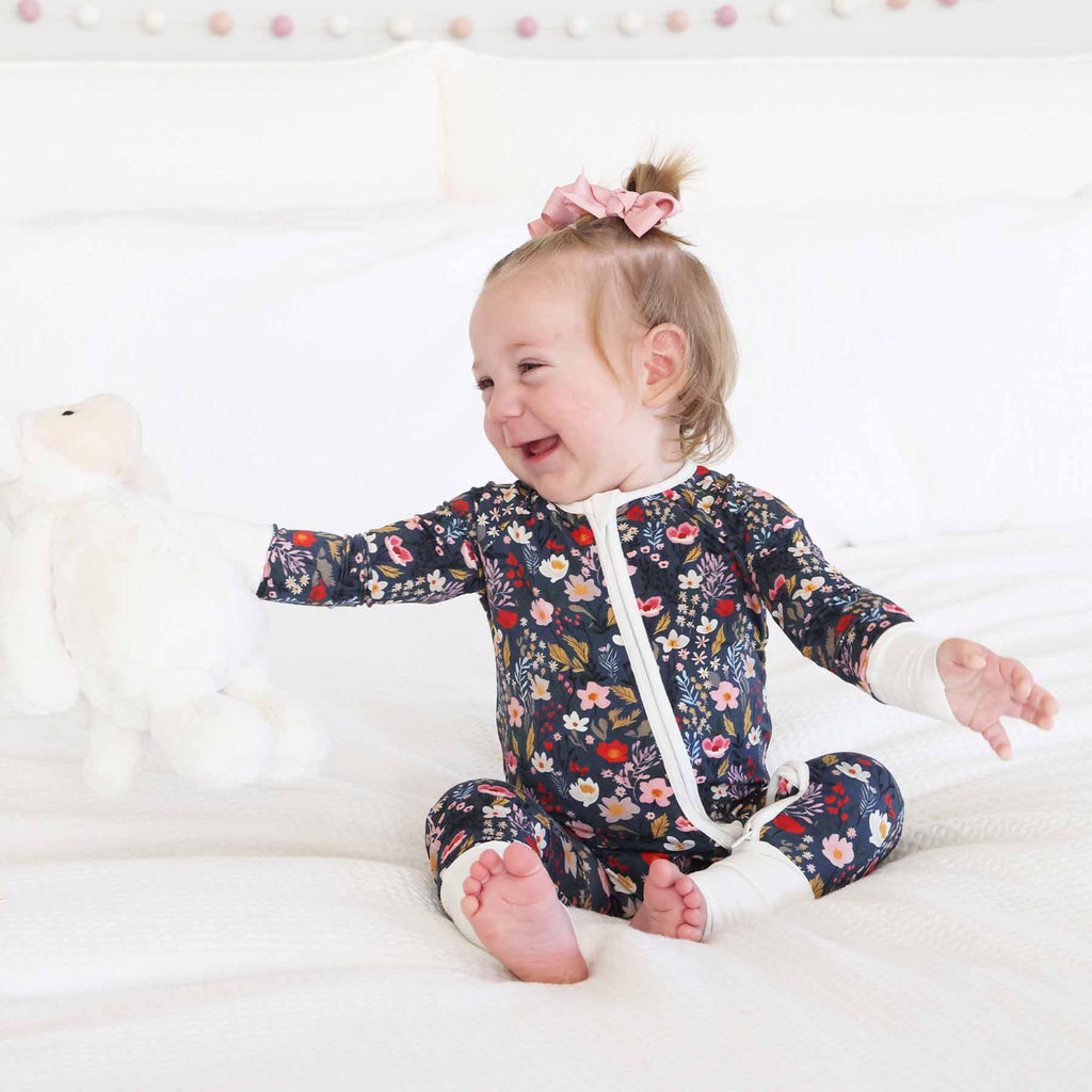 Midnight Meadow Convertible Zip Romper