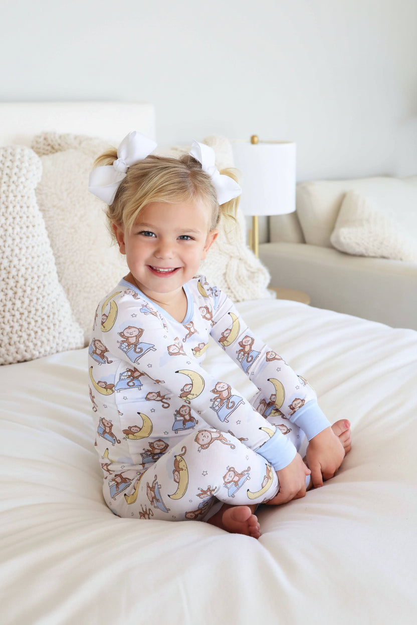Monkey See, Monkey Snooze Two Piece Pajama Set
