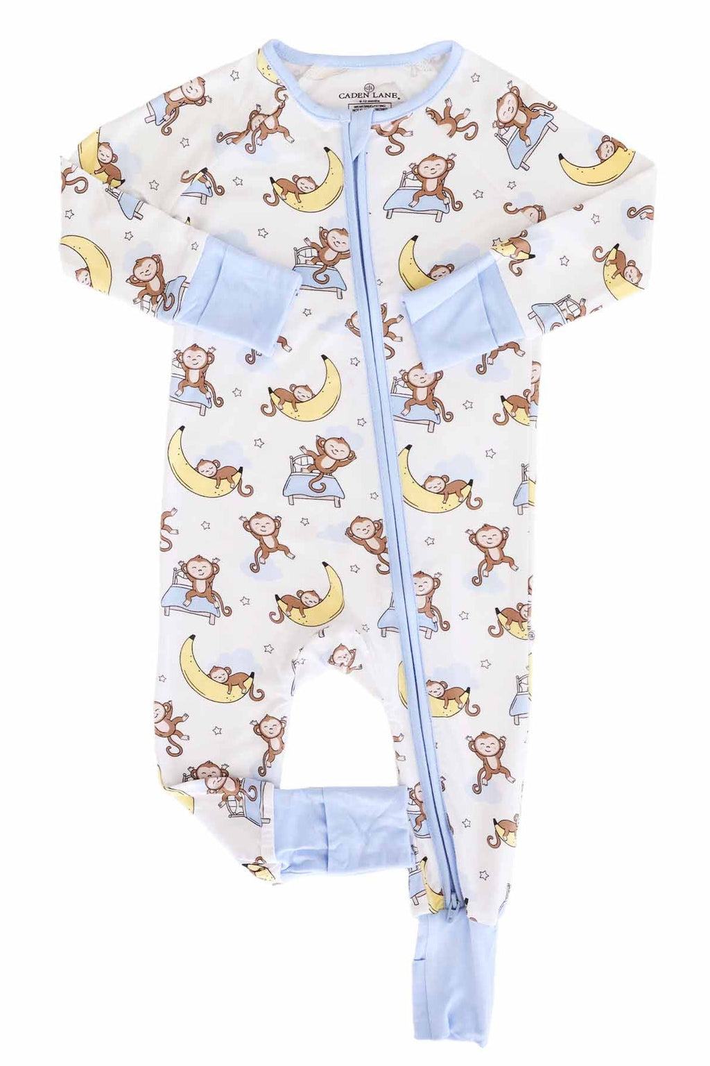 Monkey See, Monkey Snooze Convertible Zip Romper
