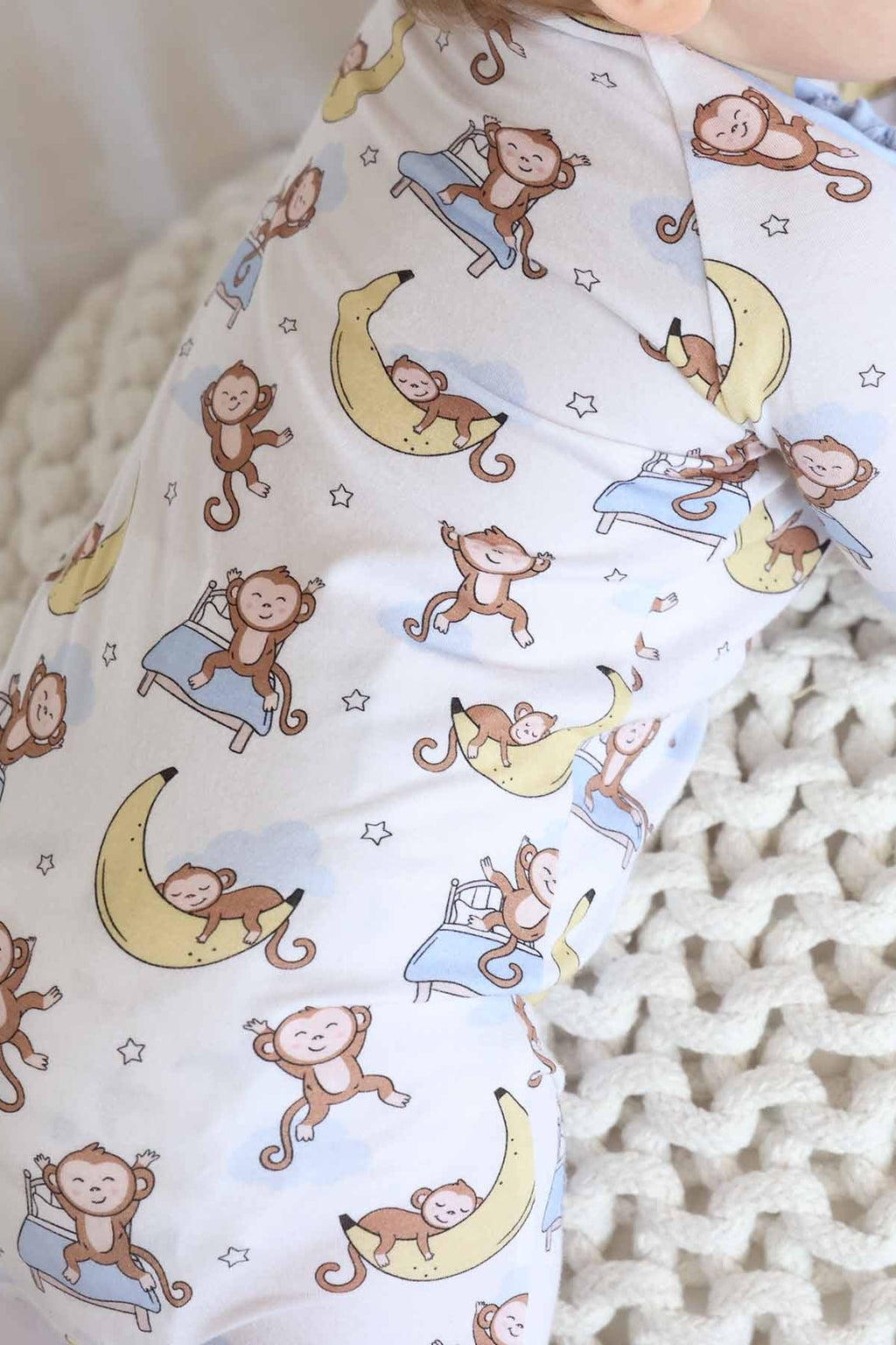 Monkey See, Monkey Snooze Convertible Zip Romper