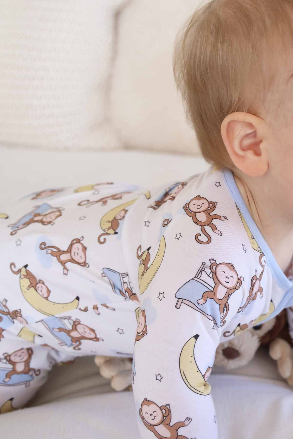 Monkey See, Monkey Snooze Convertible Zip Romper