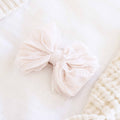 Large Ruffle Knit Bow | Purples