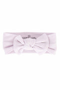 Barely Orchid Bamboo Waffle Knit Large Bow Headwrap