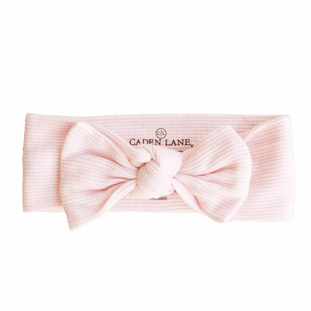 Bamboo Waffle Knit Large Bow Headwraps