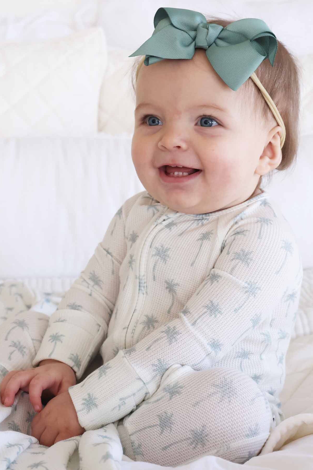 Preppy Palms Bamboo Waffle Convertible Zip Romper