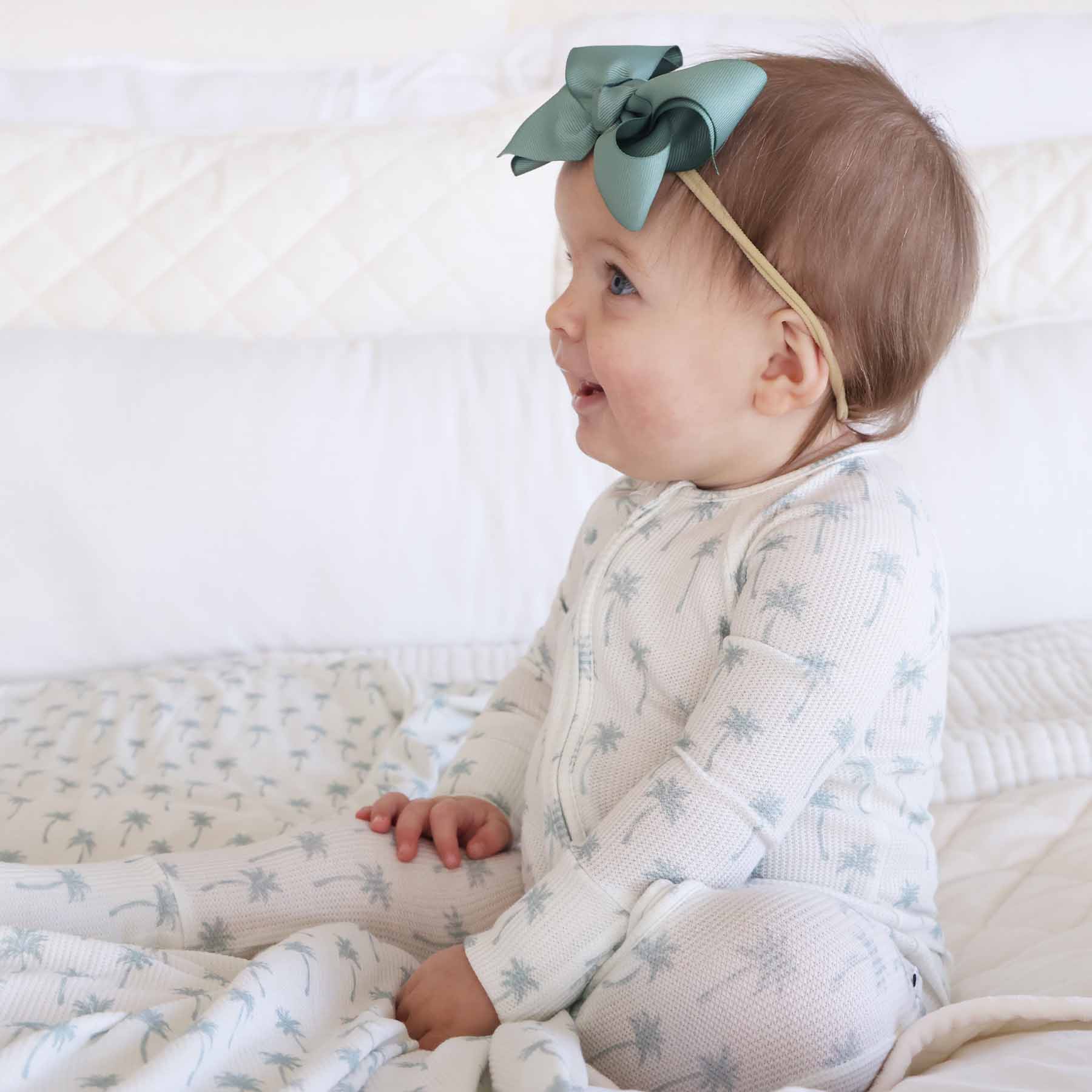 Preppy Palms Bamboo Waffle Convertible Zip Romper