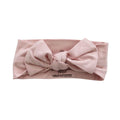 Solid Petal Pink Knit Large Bow Headwrap
