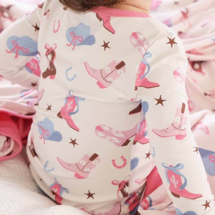 Boot Scootin' Two Piece Pajama Set | Pink
