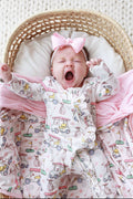 Country Club Cuties Ruffle Zipper Footie | Pink
