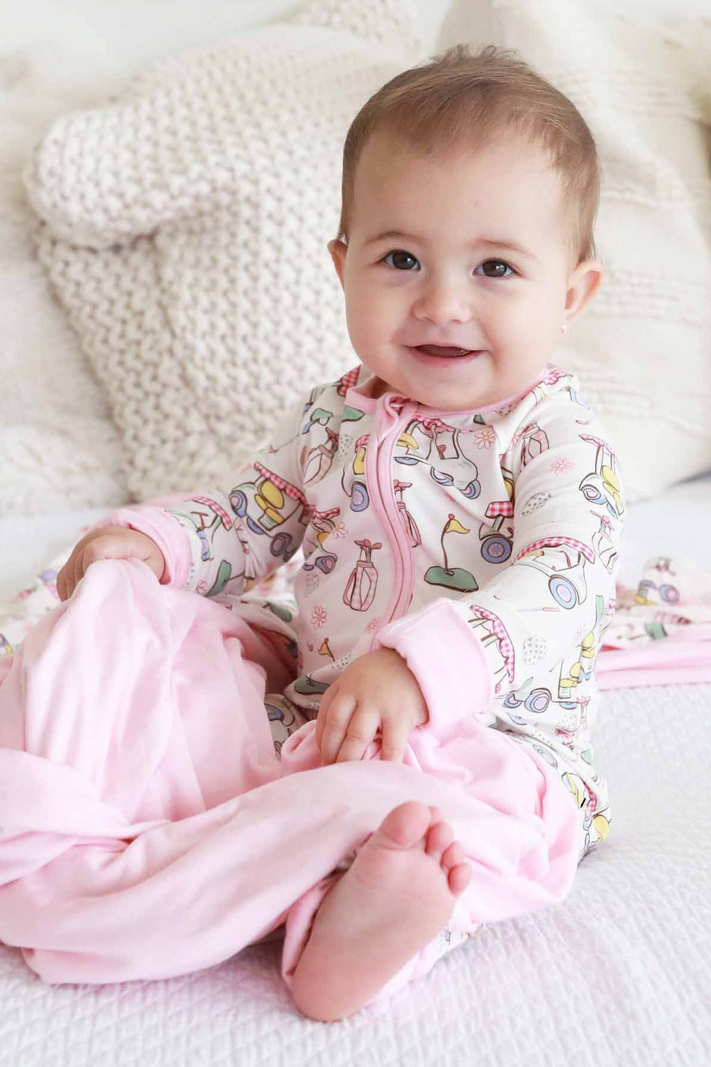 Country Club Cuties Convertible Zip Romper | Pink