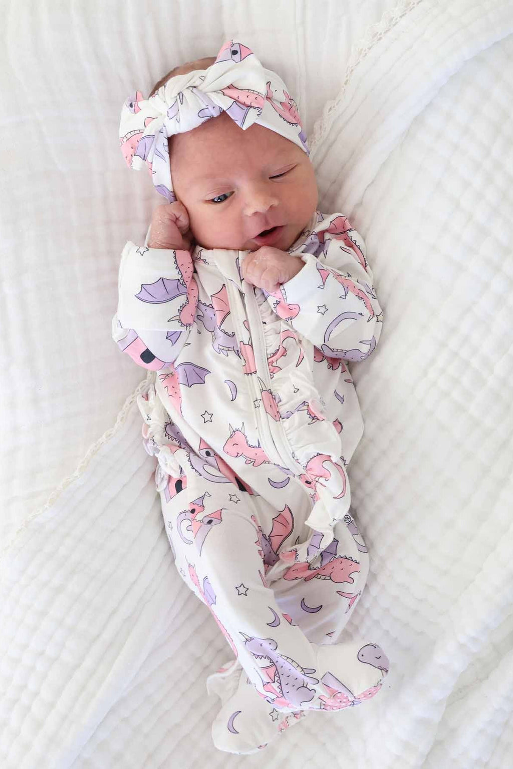 Dragon Adventure Knit Large Bow Headwrap | Pink
