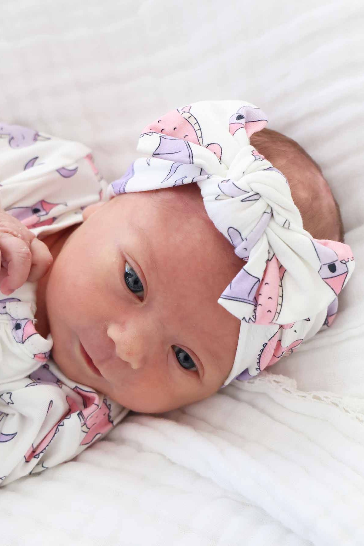 Dragon Adventure Knit Large Bow Headwrap | Pink