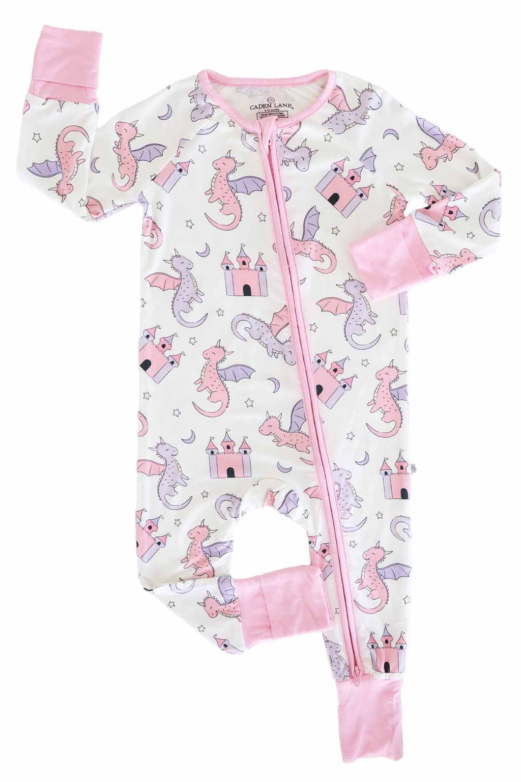 Dragon Adventure Convertible Zip Romper | Pink