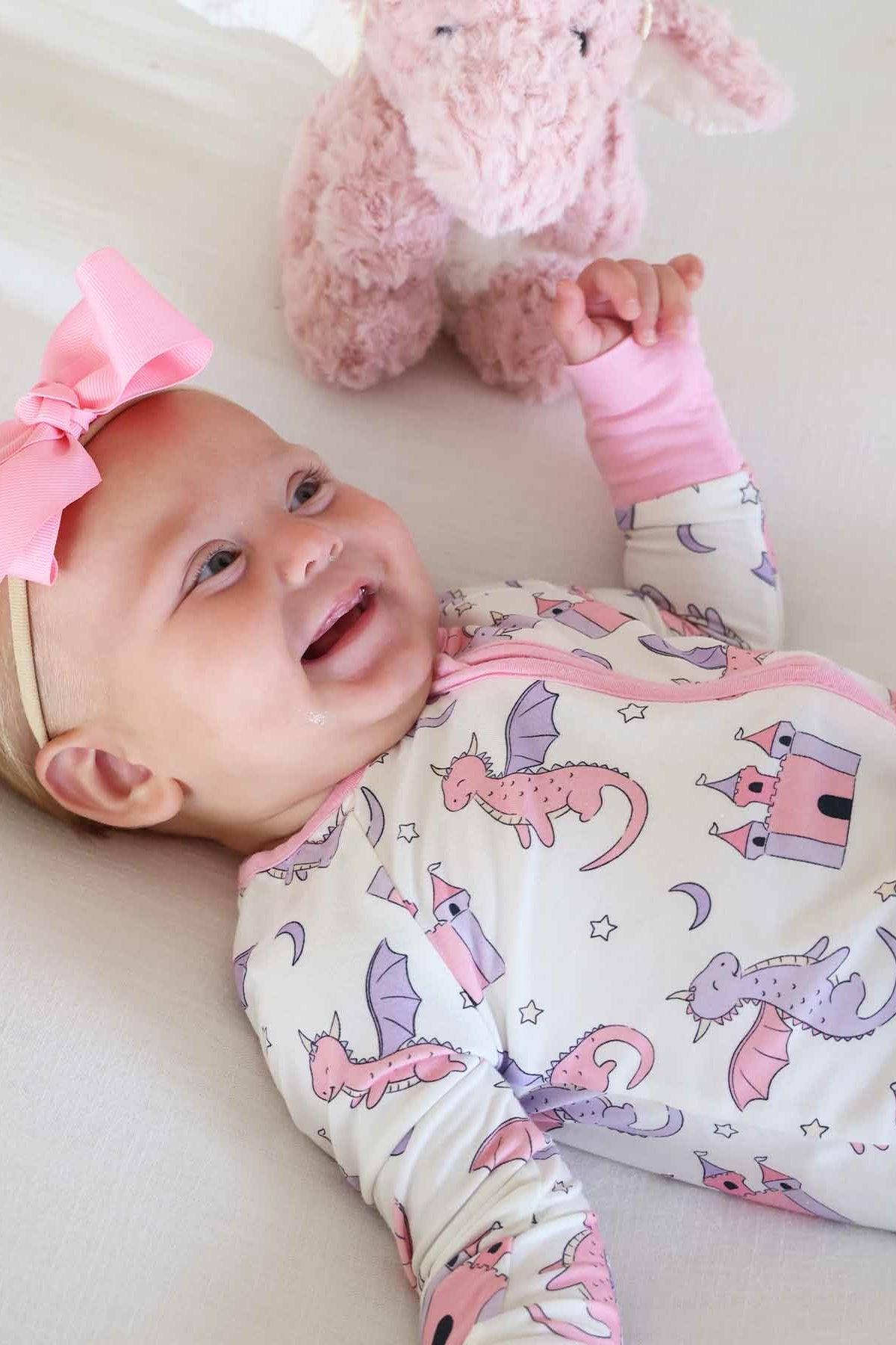 Dragon Adventure Convertible Zip Romper | Pink