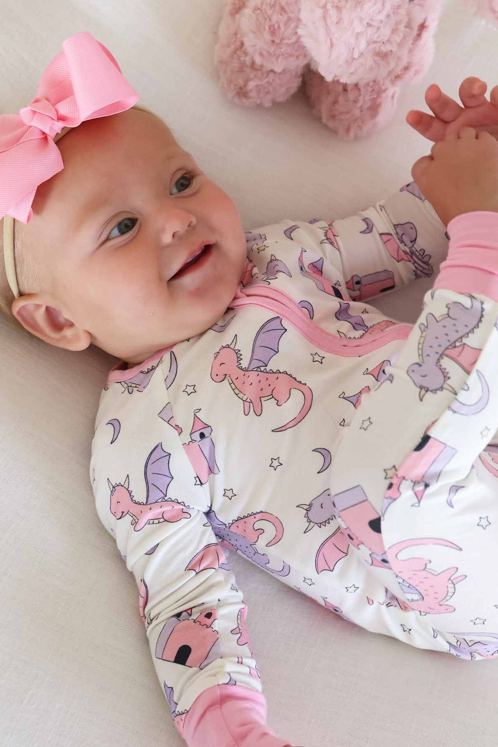 Dragon Adventure Convertible Zip Romper | Pink