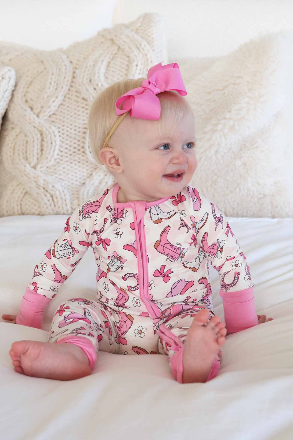 Rodeo Dreams Convertible Zip Romper | Pink