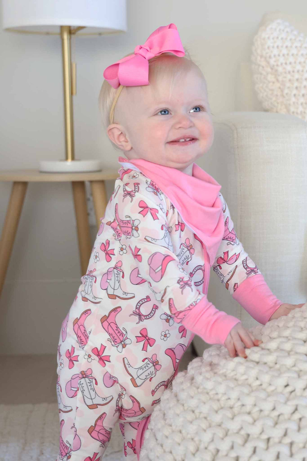 Rodeo Dreams Convertible Zip Romper | Pink