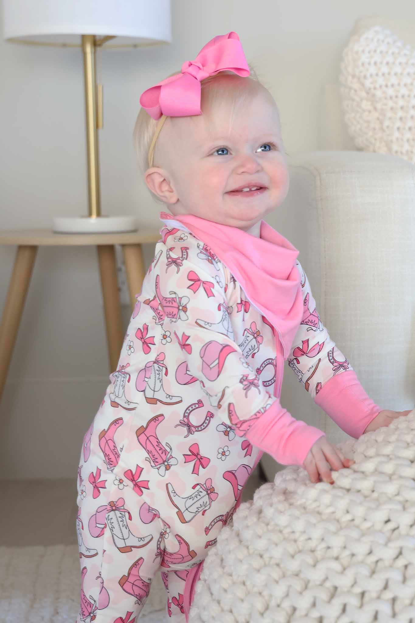 Rodeo Dreams Convertible Zip Romper | Pink
