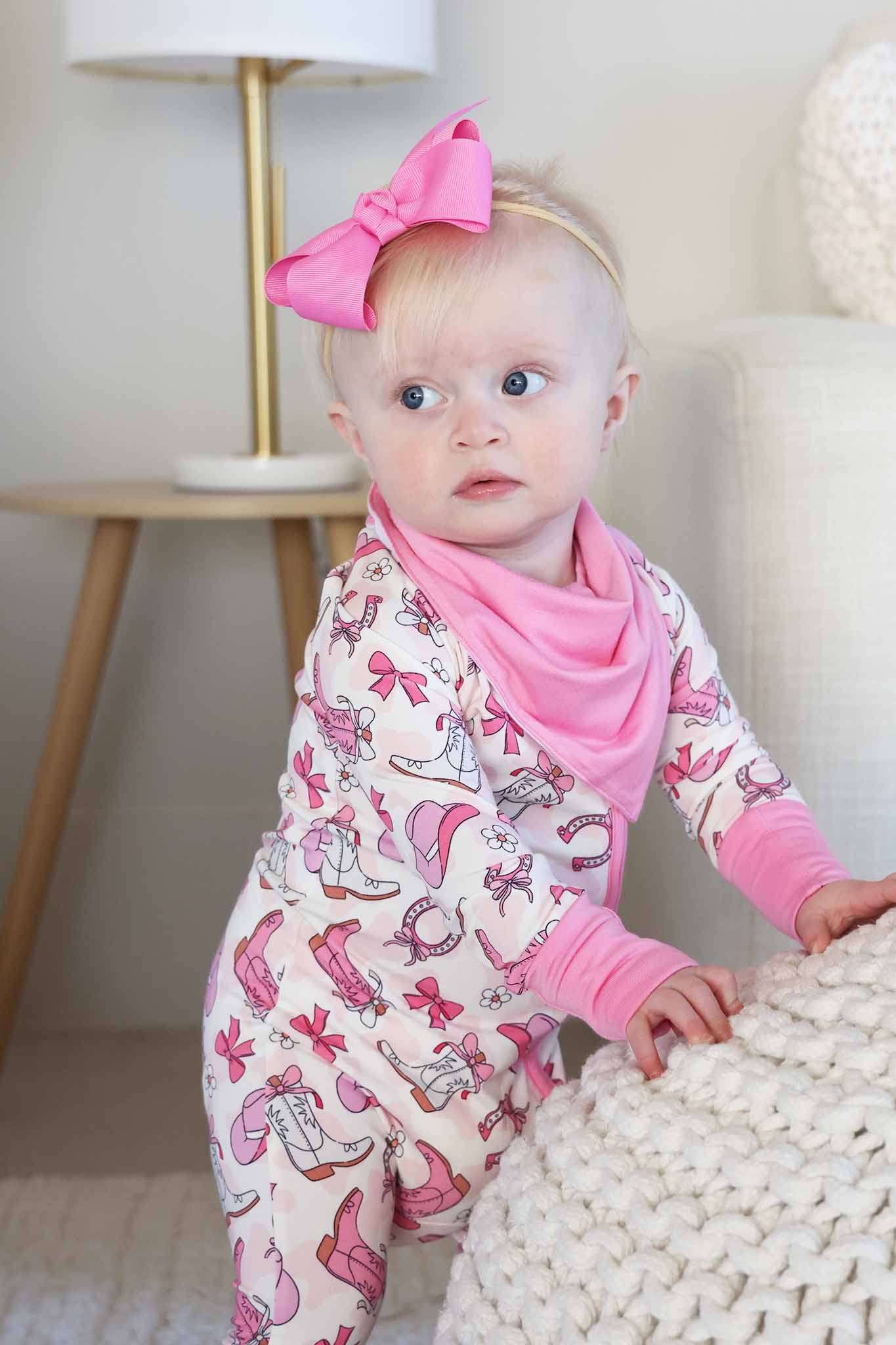 Rodeo Dreams Convertible Zip Romper | Pink