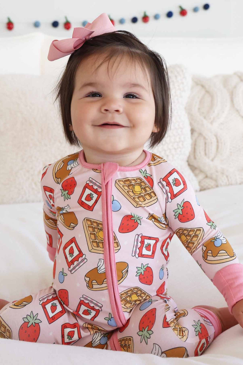 Sweet Stacks Convertible Zip Romper | Pink