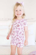 Two Piece Short Pajama Set | Tiny Tides Pink