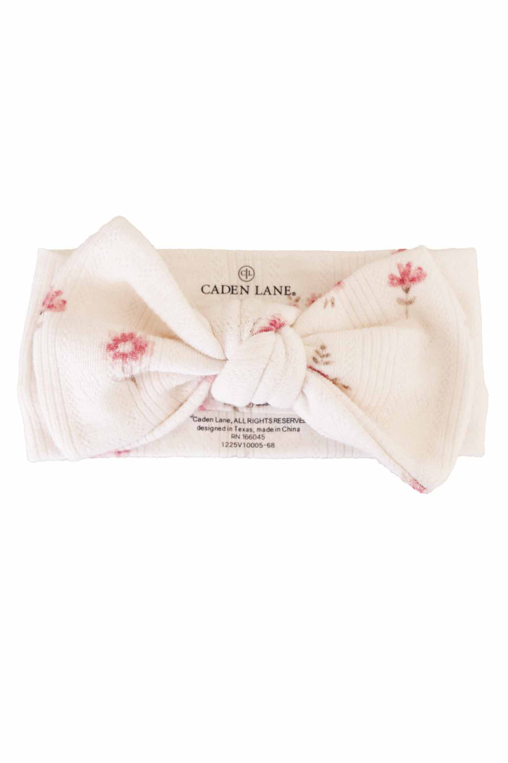Precious Posies Pointelle Knit Large Bow Headwrap