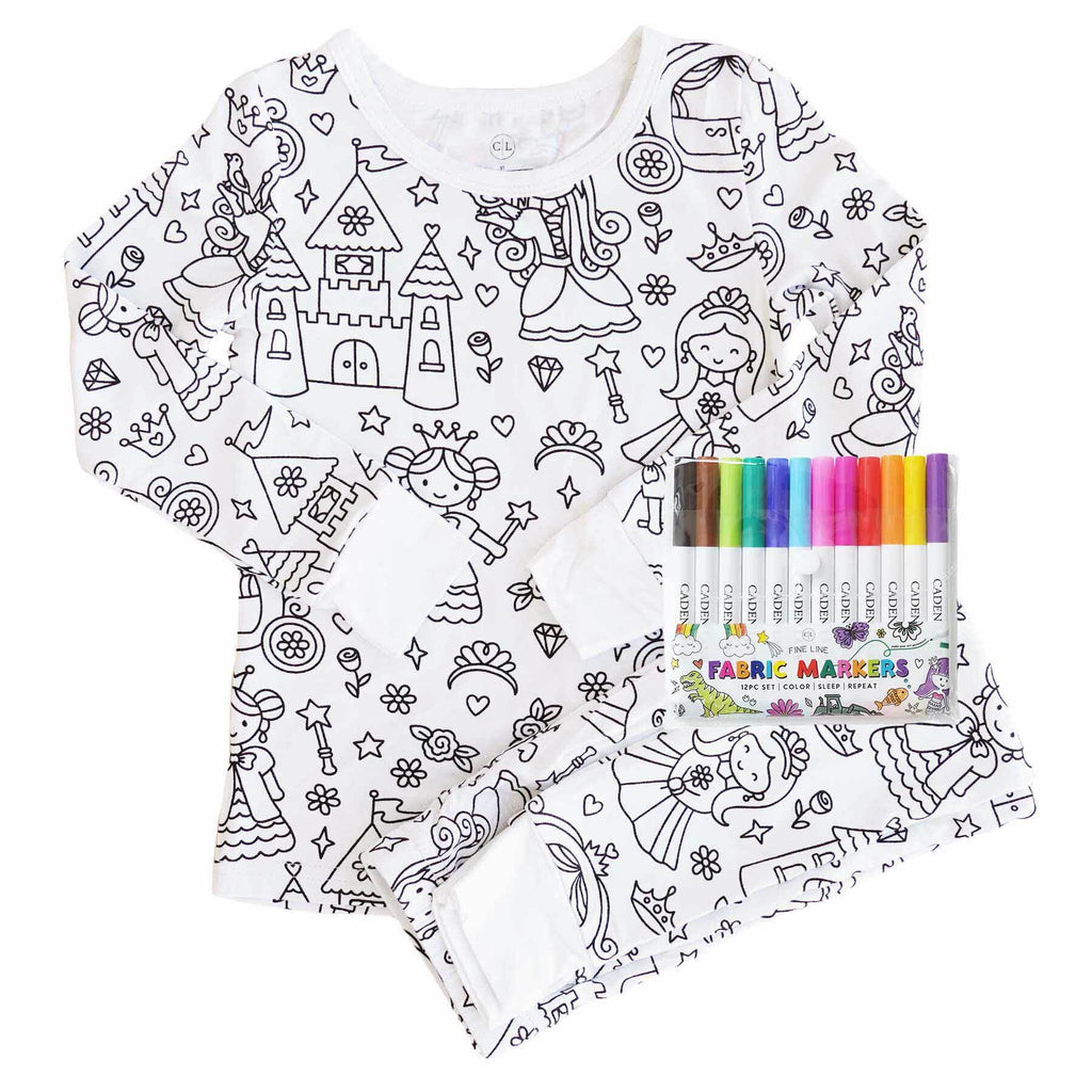 Colorable Two Piece Pajama Set | Far Far Away