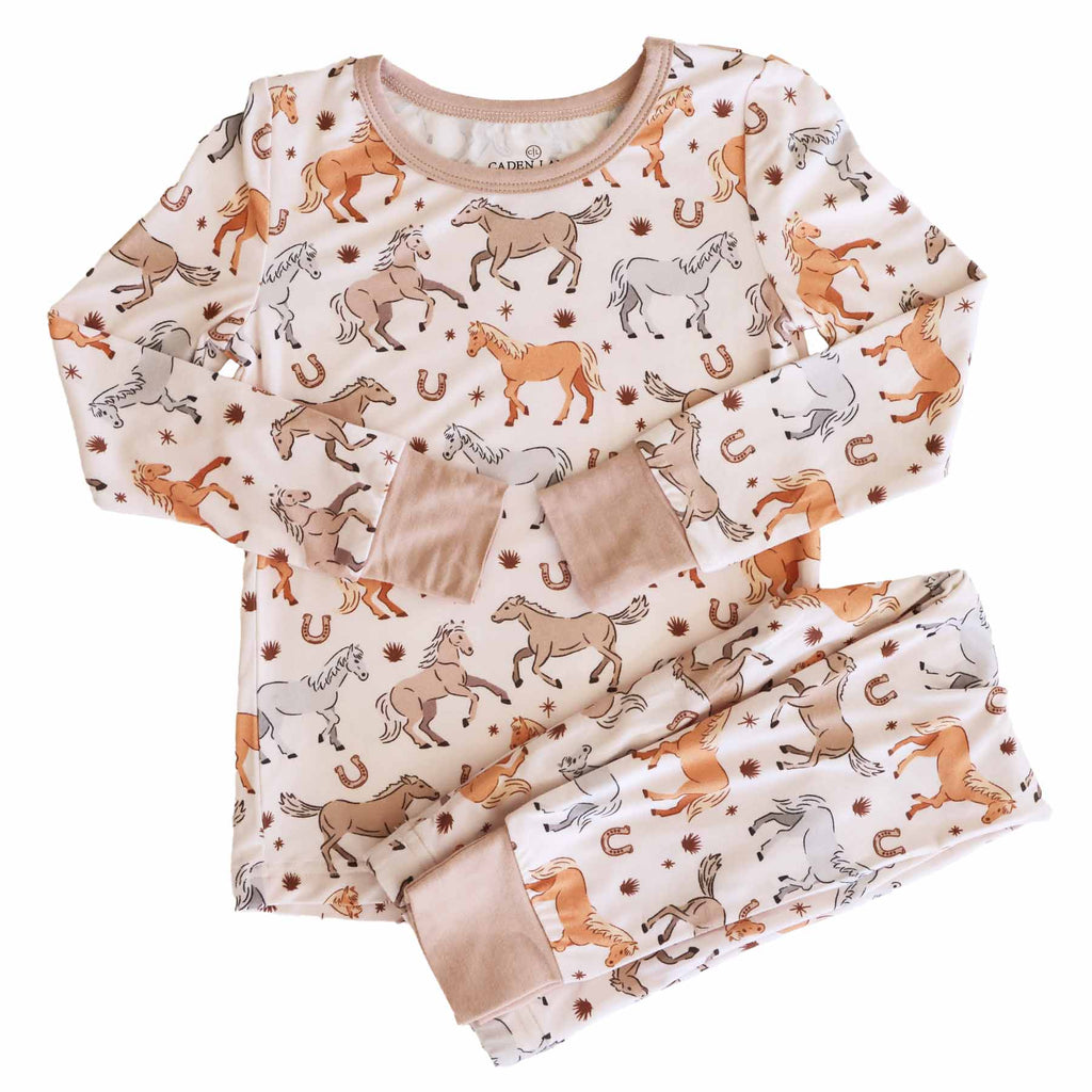 P's Ponies Two Piece Pajama Set