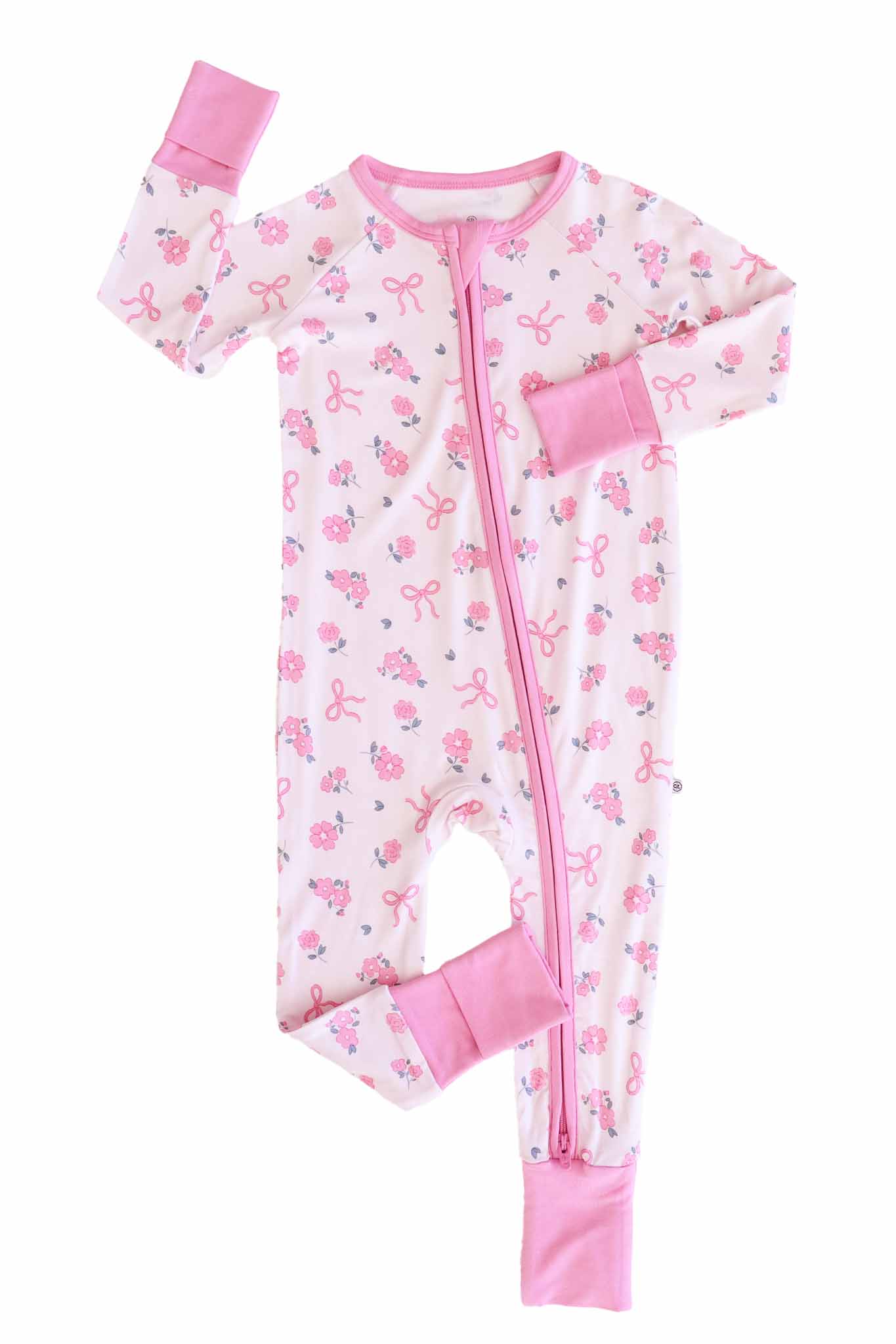 Ribbon & Roses Convertible Zip Romper | Pink