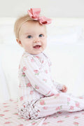 Rosy & Cozy Ruffle Zipper Footie
