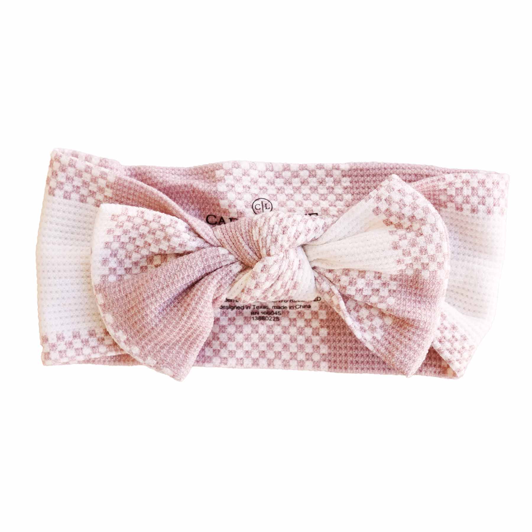 Bamboo Waffle Knit Large Bow Headwraps