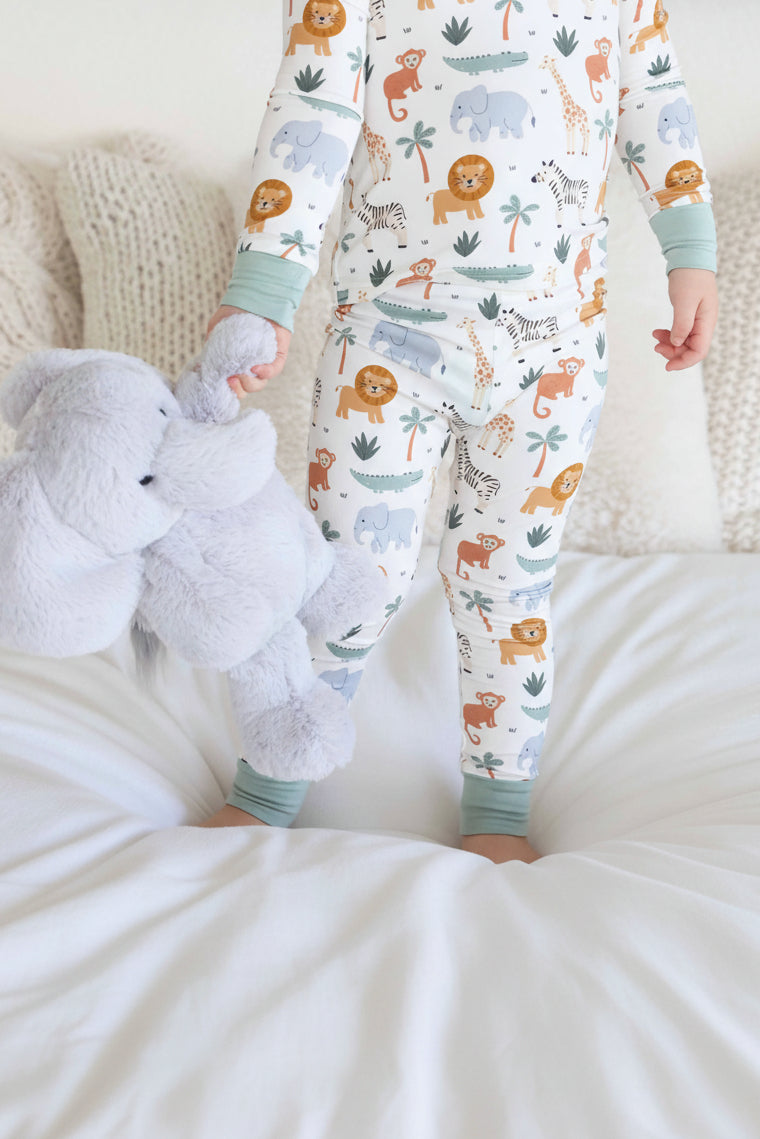 Safari Snuggles Two Piece Pajama Set