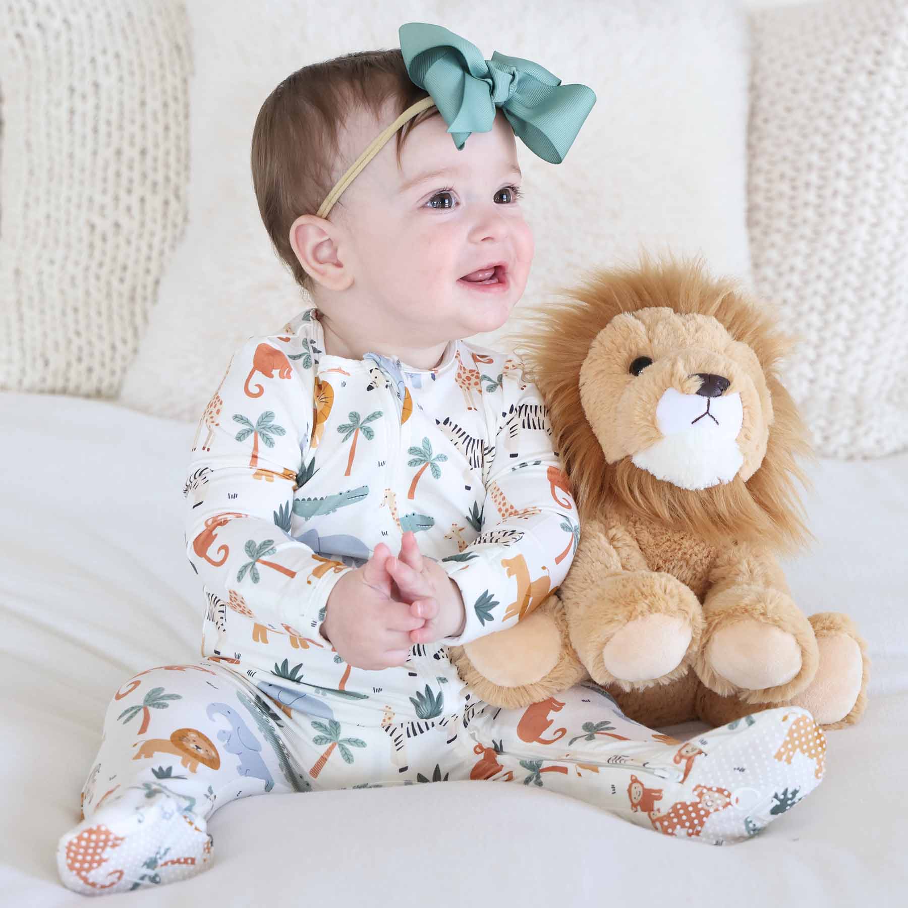 Safari Snuggles Zipper Footie