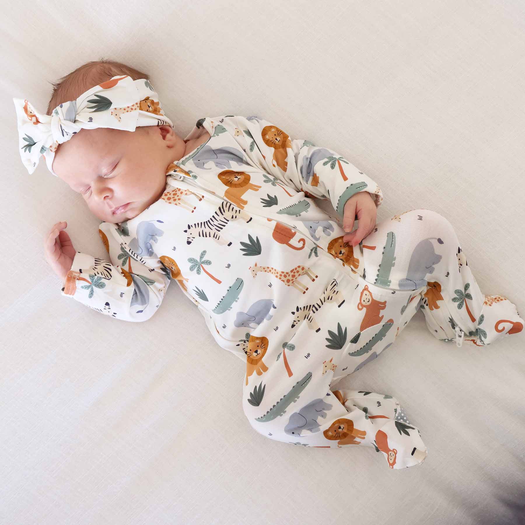 Safari Snuggles Knit Large Bow Headwrap