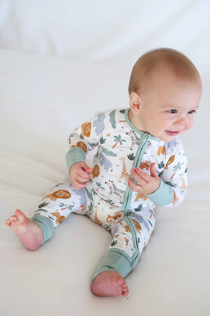 Safari Snuggles Convertible Zip Romper