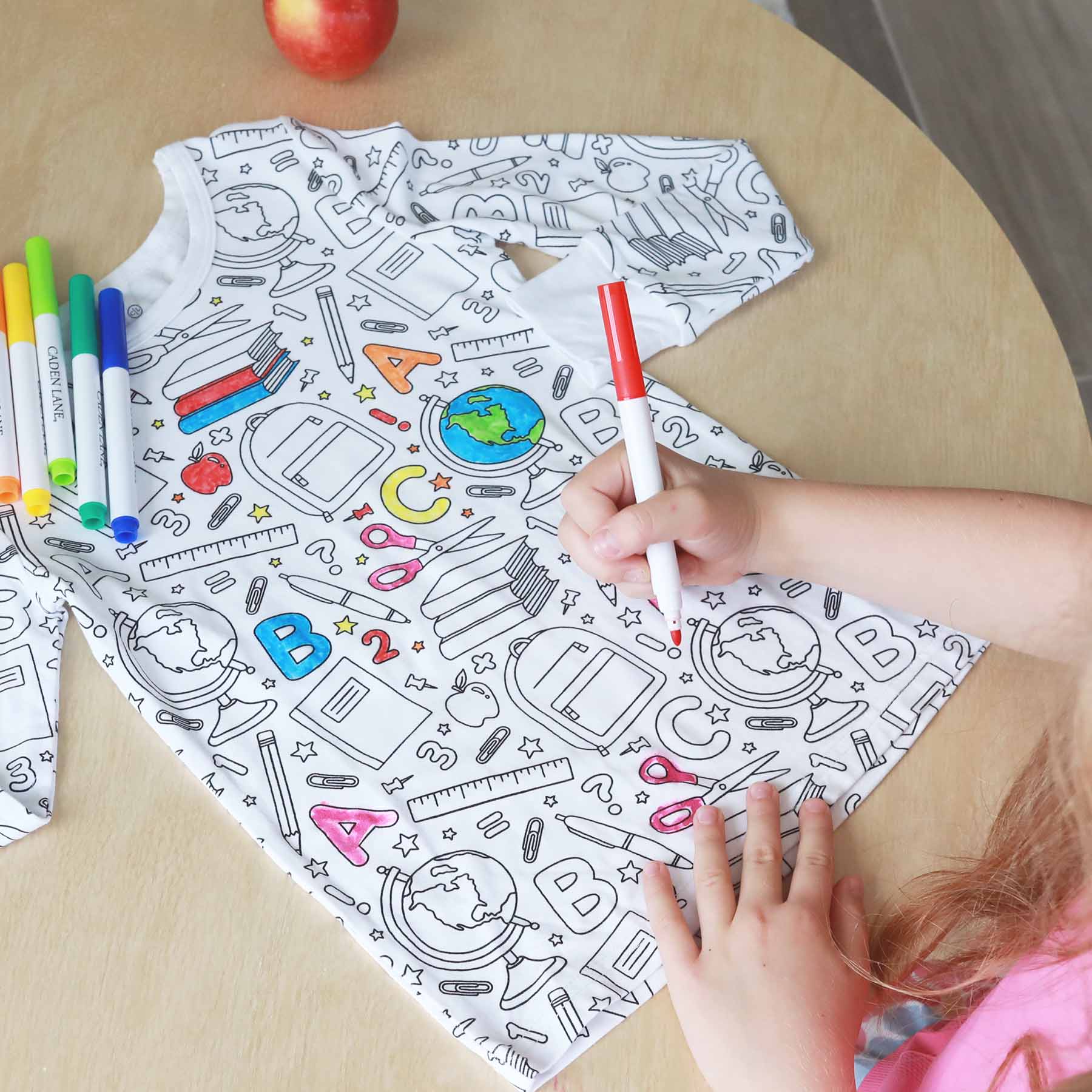 Colorable Two Piece Pajama Set | School Days