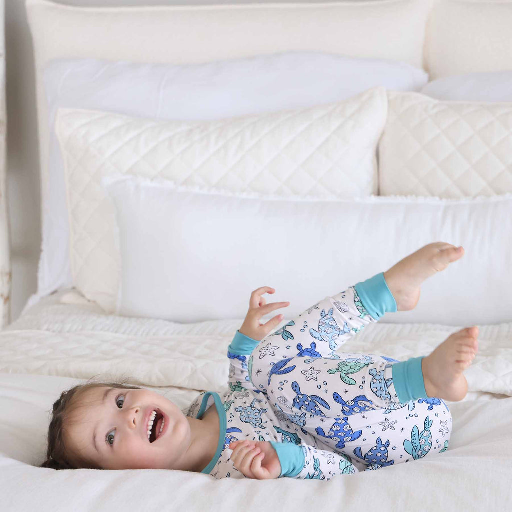 Sea Turtle Splash Two Piece Pajama Set