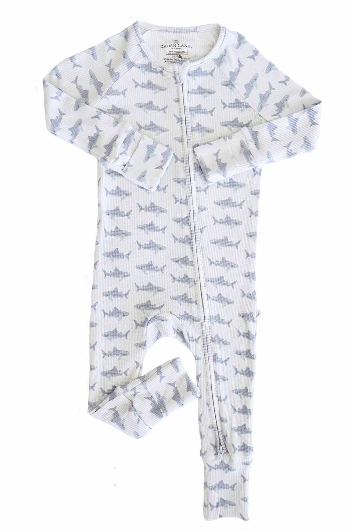 Fins Up Bamboo Waffle Convertible Zip Romper