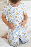 Silly Goose Two Piece Pajama Set | Blue