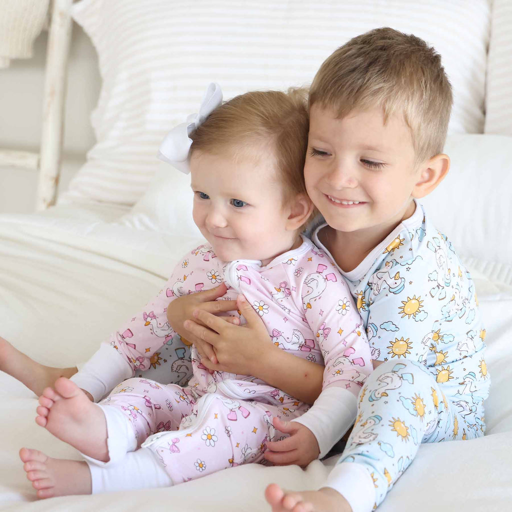 Silly Goose Convertible Zip Romper | Pink