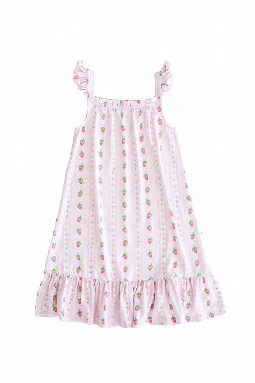 Full Length Ruffle Nightgown | Berry Sweet