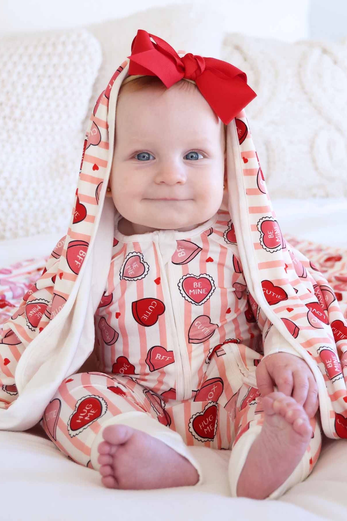 Ribbon Bow Headband | Red