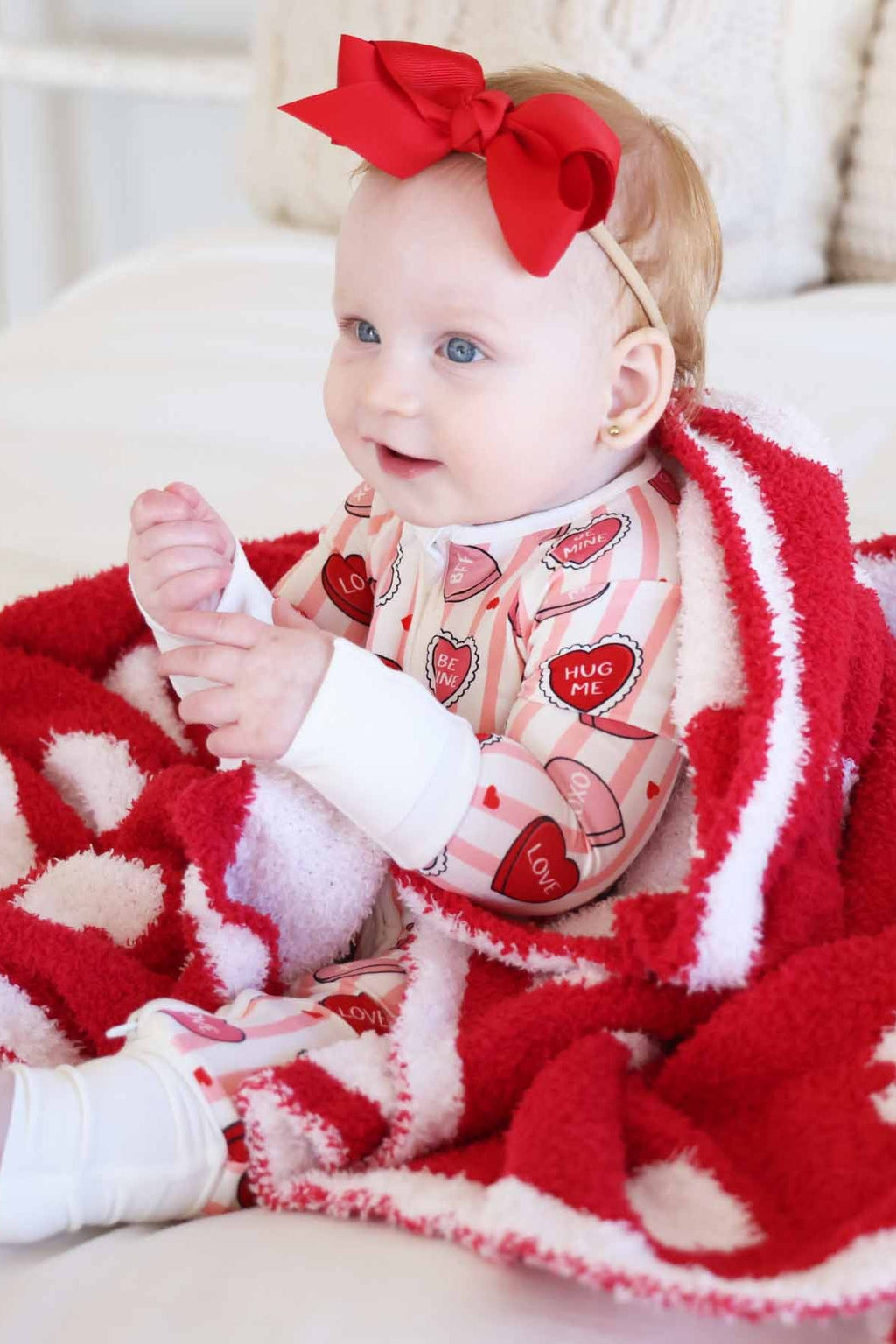 Ribbon Bow Headband | Red