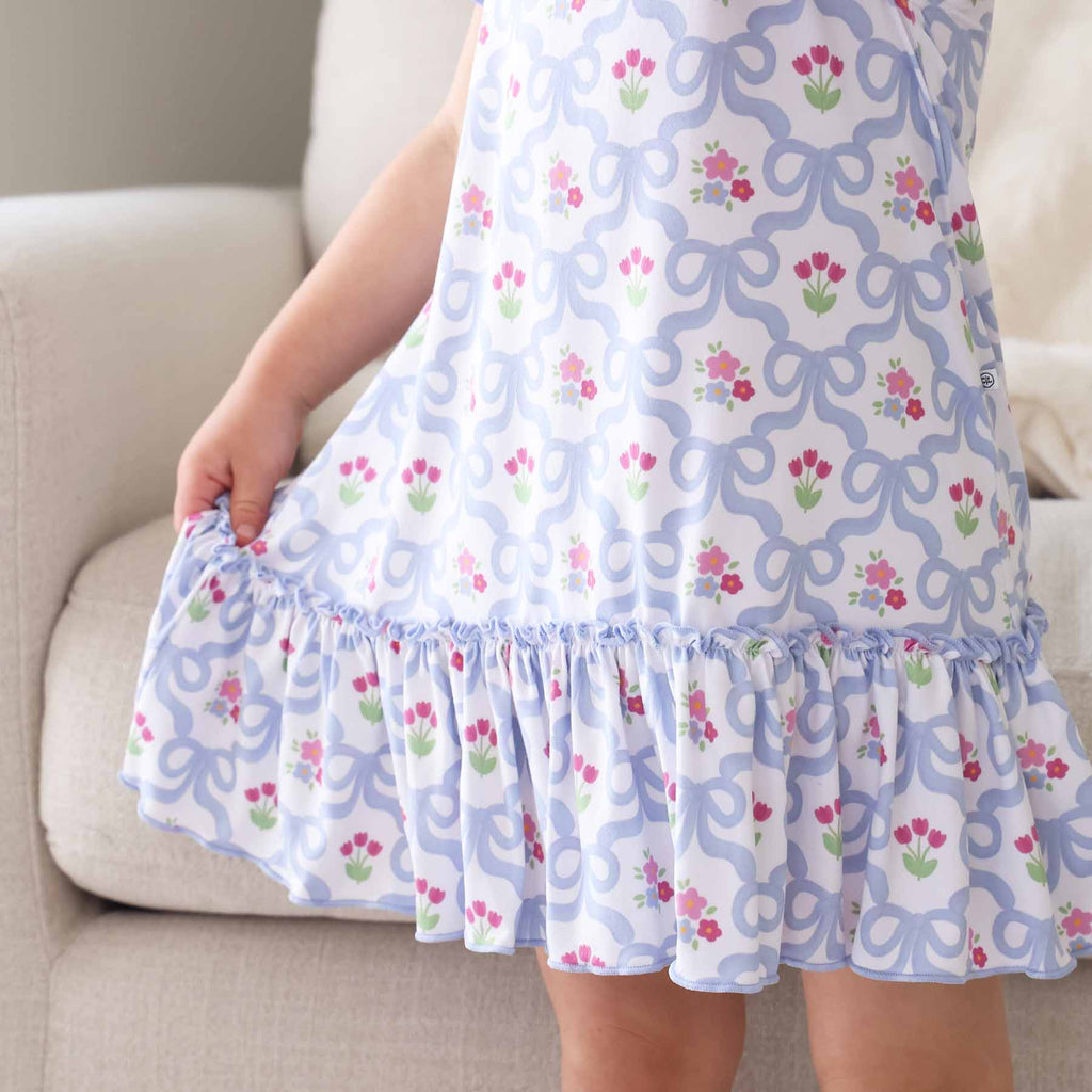 Flutter Sleeve Nightgown | Tied In Tulips